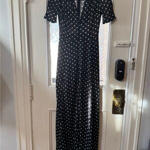 Elegant Black Polka Dot Dress